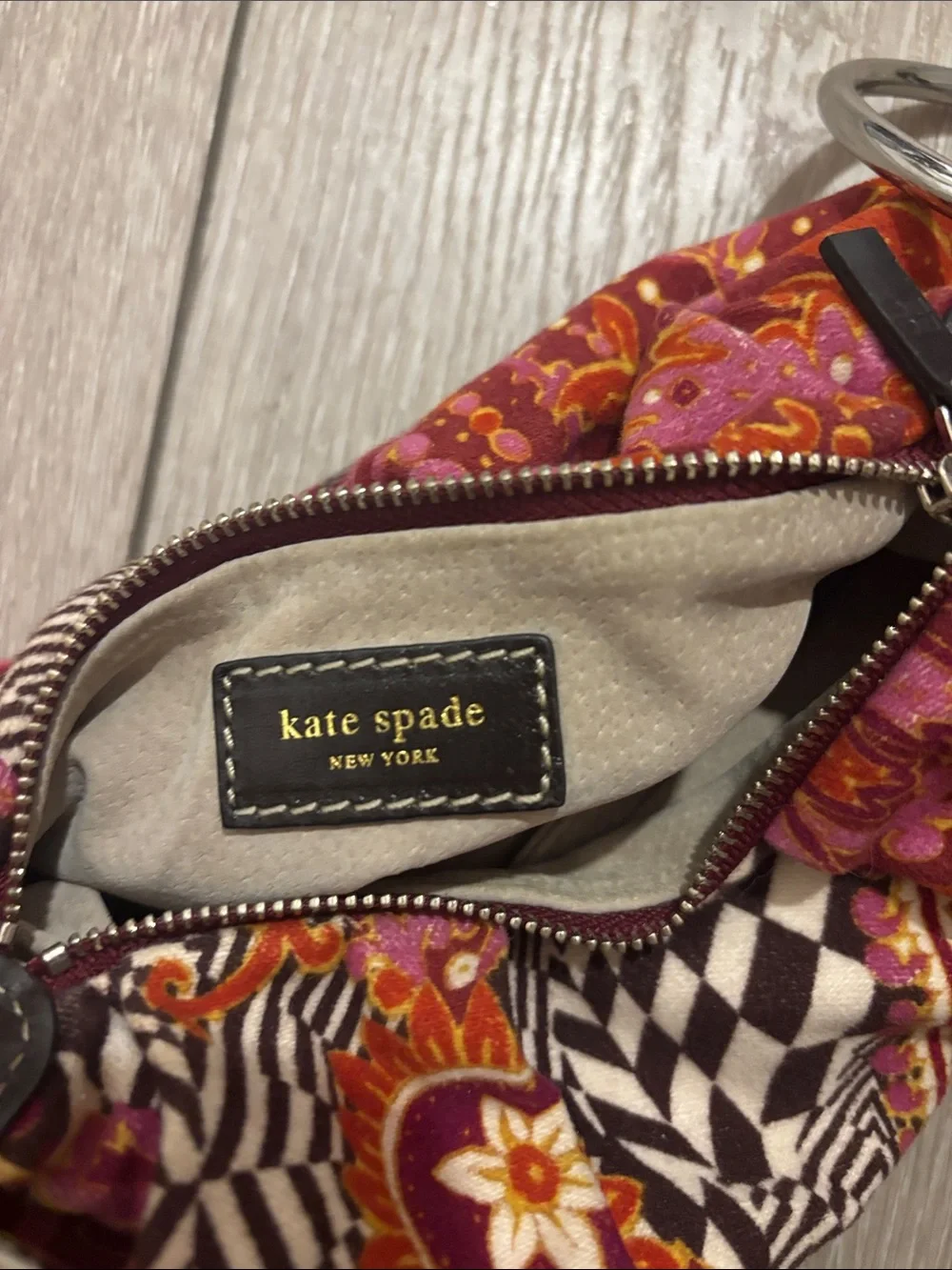 kate spade Floral Ring-Handle Wristlet